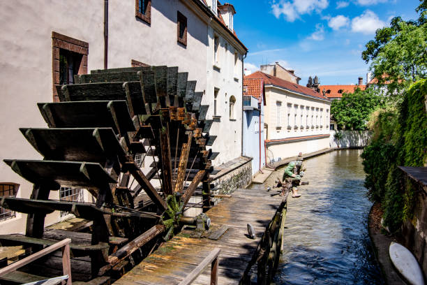 istock Old watermill in Prague city in summer 2010904315