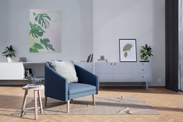 istock modern empty interior. 3d render, mock up for furniture placement 2010923815