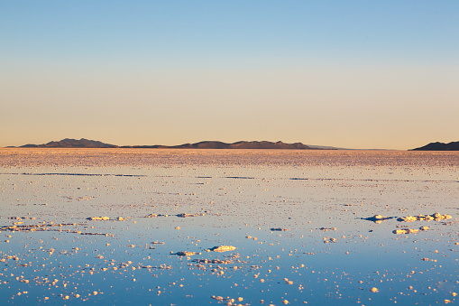 Salar de Uyuni, Bolivia. Largest salt flat in the world. Bolivian landscape