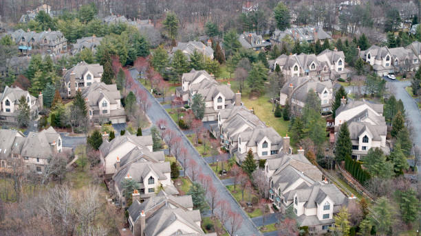 istock Aerial view of large town homes 2010945809