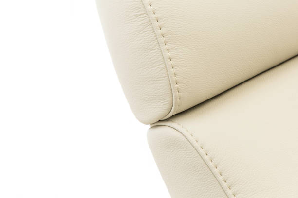 leather detail - upholstered furniture - car leather hide seat - fotografias e filmes do acervo