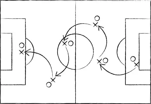 Vector illustration of soccer court