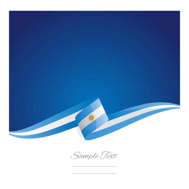 nowy abstrakcyjny kolor tła argentyńska flaga wstążka wektor - ribbon powder blue isolated on white isolated stock illustrations