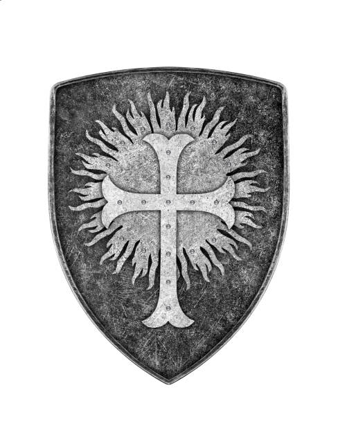 X Symbol And Blue Shield On White Background