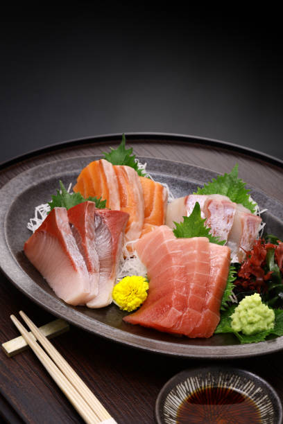 istock assorted sashimi; tuna(medium fatty), salmon, yellowtail, and sea bream. authentic Japanese dining. copy space. 2010995719