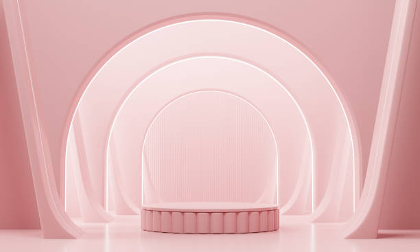istock Cosmetic podium with neon light For Product Display 3D Rendering Without AI Generated 2011027711