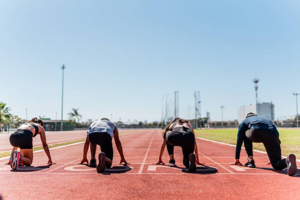 istock Athletes at the sprint start line 2011063712