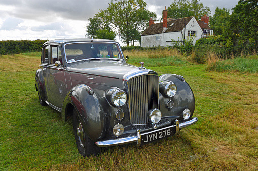 vintage car in rural landscape bought in 1938 medium format camera Pentax 67 II, tripod, high-end scan of 6x7cm Click here to view more related images: