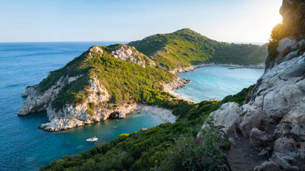 istock Beautiful sunset at Porto Timoni beach, Corfu, Greece. 2011178079