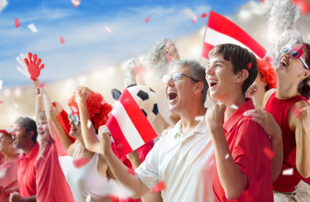 istock Austria football team supporter on stadium. 2011201435