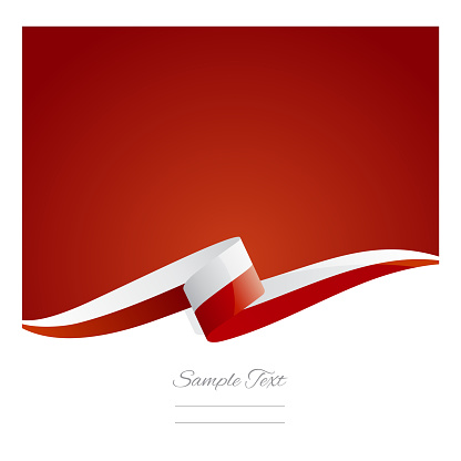New abstract color background Poland flag ribbon vector