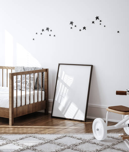 istock Mock up frame in children room interior background 2011417710