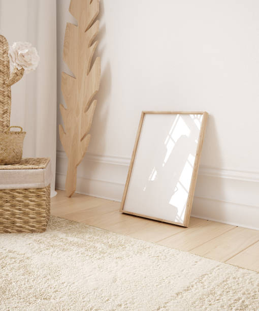 istock Mock up frame in children room interior background 2011417905