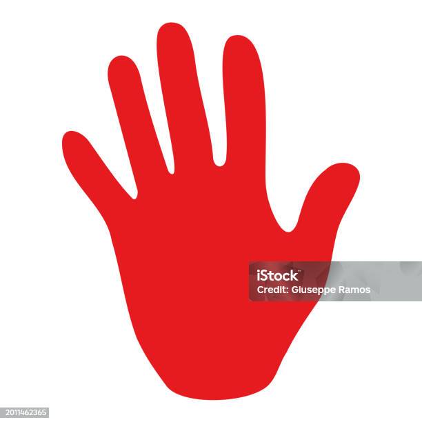 Fat Red Hand Red Hand Day Stock Illustration - Download Image Now - Alertness ...