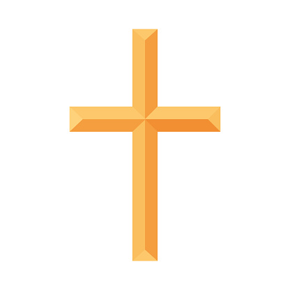 catholic cross shiny design vector isolated