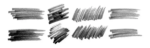 Vector illustration of Spots drawn with a black marker