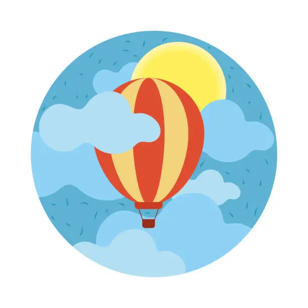 Vector illustration of hot air balloon