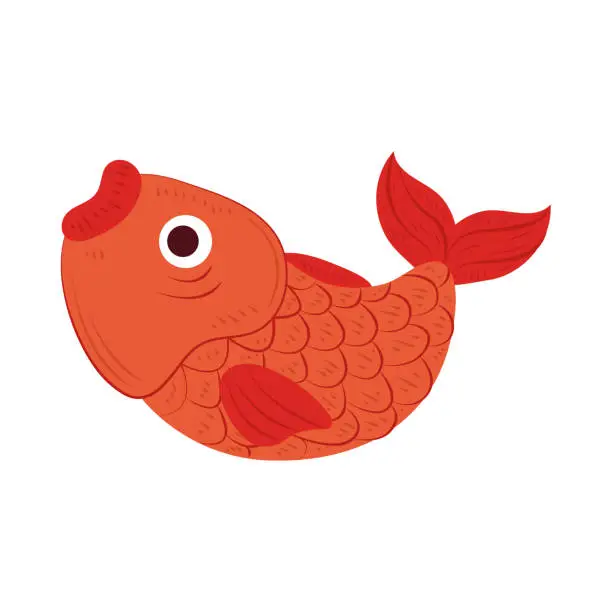 Vector illustration of koi fish icon