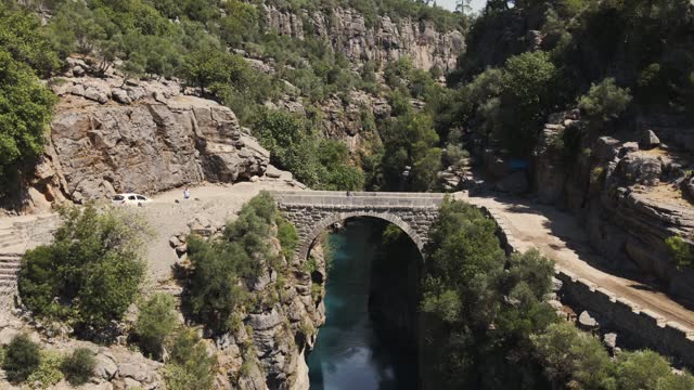 arch bridge over the Koprucay river gorge in Koprulu national Park in Turkey.