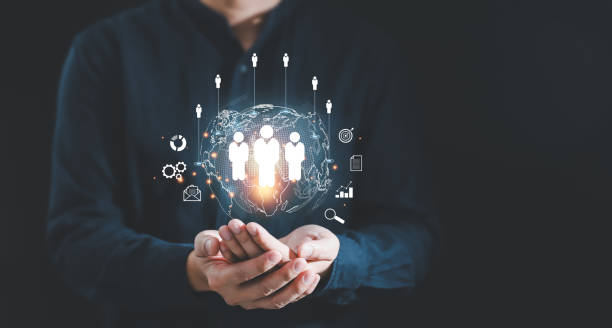 istock Customer Relationship Management concept, Business and global structure customer network technology, Data exchanges development. customer service, social media. digital marketing online 2011578142