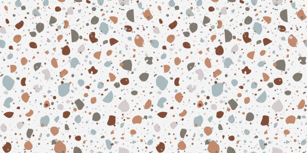 istock Terrazzo seamless pattern in pastel neutral colors. Random colorful small rocks on beige background. Realistic texture of classic italian flooring. Trendy design for print, fabric, textile, packaging 2011580315