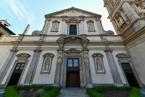 Exterior view of Holy Trinity Church in Krakow, Poland