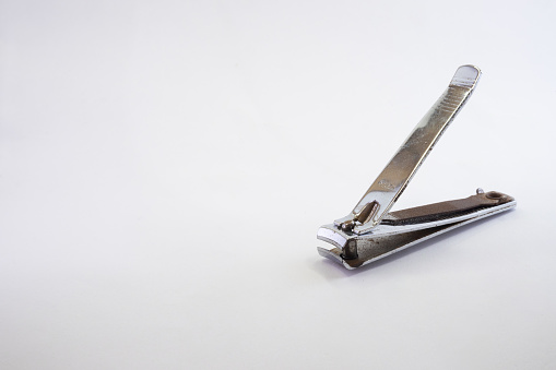 Rusty Nail Clippers with White Background