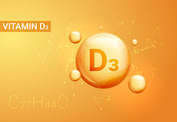 ilustraciones, imágenes clip art, dibujos animados e iconos de stock de vitamina d3. vector de aceite cosmético 3d cuidado de belleza gota naranja gel líquido de salud vitamina d. - vitamina b 3