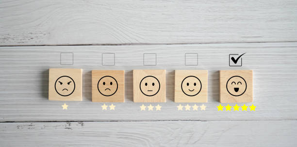 istock Check mark for choose happy face and 5 star satisfaction score. 2011851527
