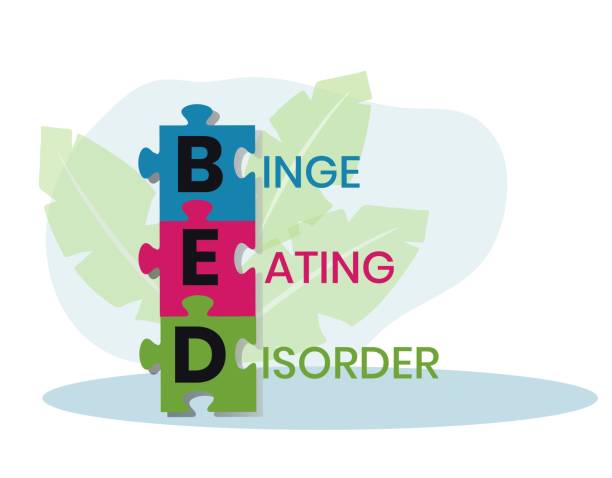 ilustrações de stock, clip art, desenhos animados e ícones de bed - binge eating disorder - behavioral problems