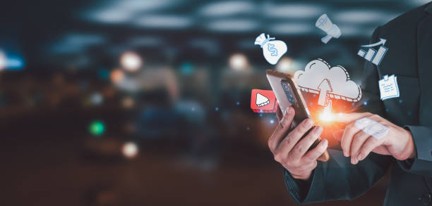istock Businessman is showing concept of future technology and internet connection network with AI as controller. A graphic floated in the air on his hand. Data center network concept. 2011985478