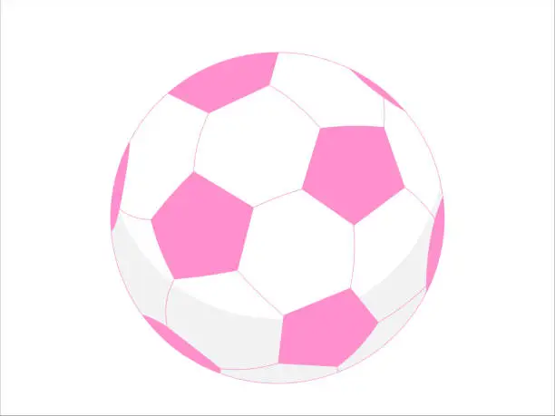 Vector illustration of Pink football