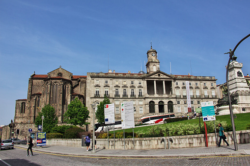 Porto, Portugal - 12 May 2015: Palacio da Bolsa in Porto, Portugal