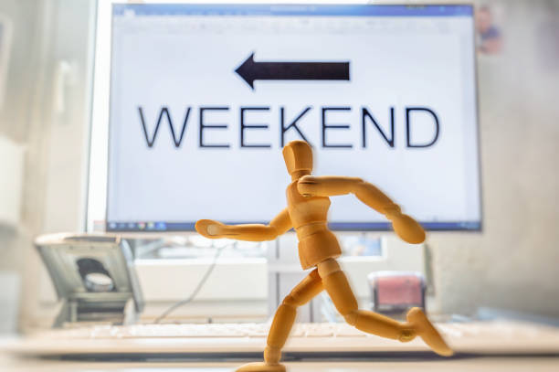 symbolic image for finally the end of work, off into the weekend