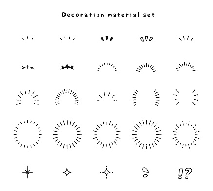 Hand-drawn design and decoration collection.