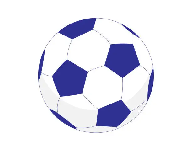 Vector illustration of Blue football
