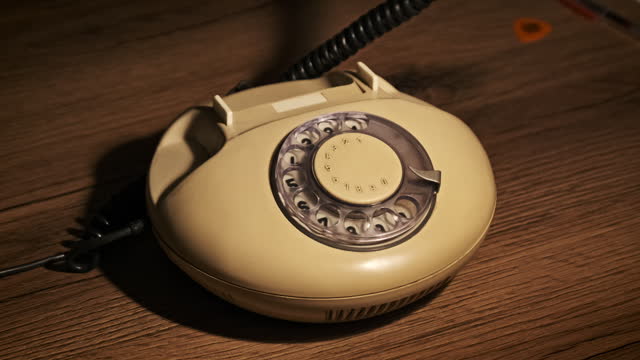 Dialing Emergency Phone Number 911 on an Old Rotary Landline Phone