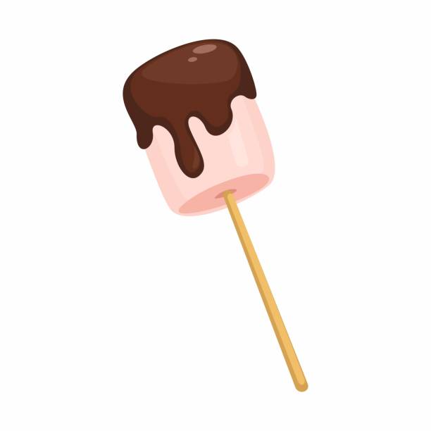 Marshmallow Chocolate Snack Cartoon Illustration Vector Marshmallow Chocolate Snack Cartoon Illustration Vector marshmallow chocolate stock illustrations