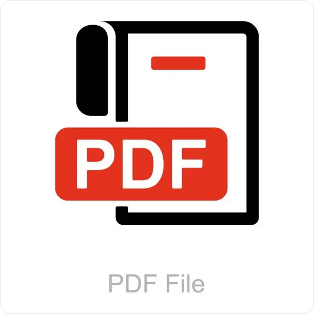 Vector illustration of Pdf file