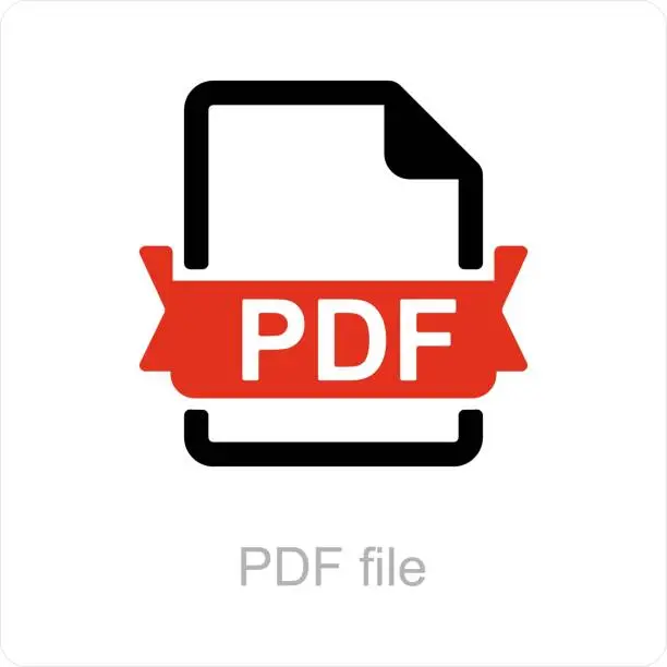 Vector illustration of PDF file