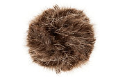 Fur pompom isolated