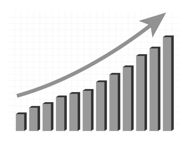 drogość, inflacja, wzrost, wykres słupkowy stock illustration. - expensiveness stock illustrations