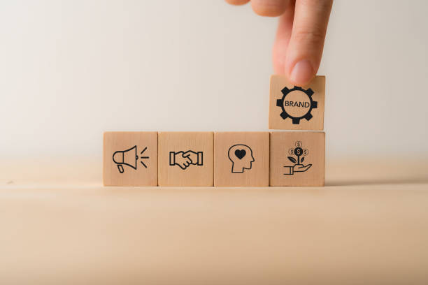 istock Brand management concept. Creating, developing  and maintaining a brand's identity and market reputation. Strategic planning, positioning and communication to establish a strong brand image. 2012380586