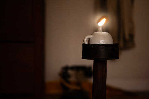 Candle in a church