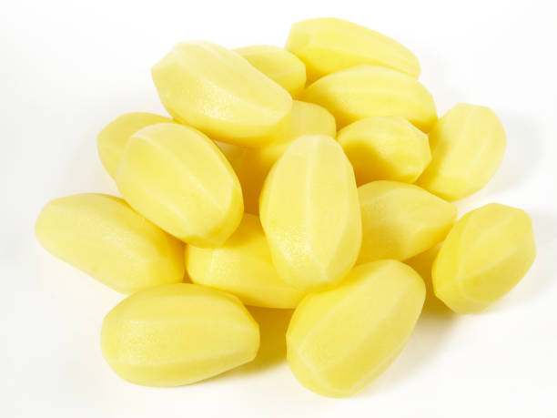 istock Peeled Potatoes on white Background - Isolated 2012387458