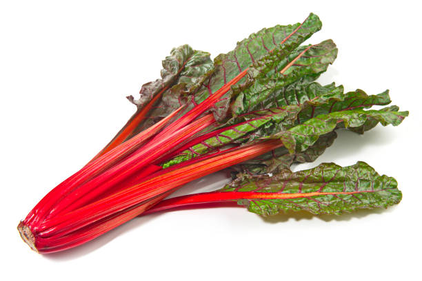 istock Red Chard with Leaves isolated on white Background - Isolated 2012387571