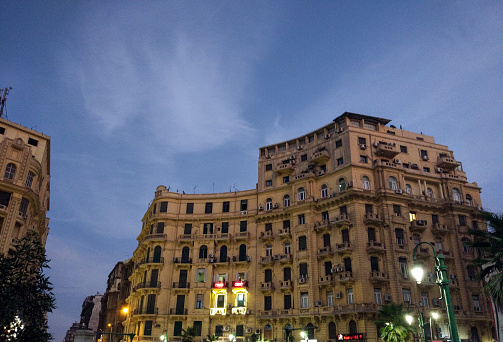 Iconic historical buildings landmarks at Talaat Harb Square
down town  - Cairo - Egypt