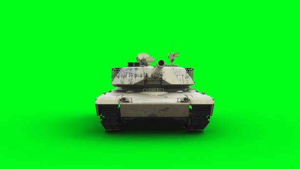 istock American battle tank. Green screen. 3d rendering. 2012427861