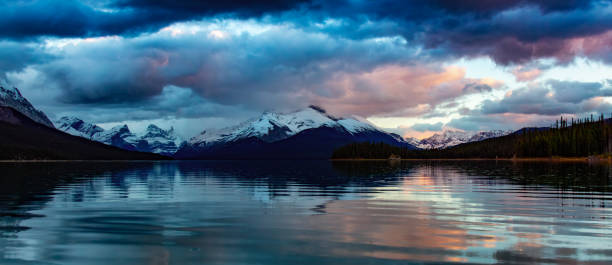 istock Glacier lake in Canadian Mountain Landscape. Dramatic Sunset. 2012436480