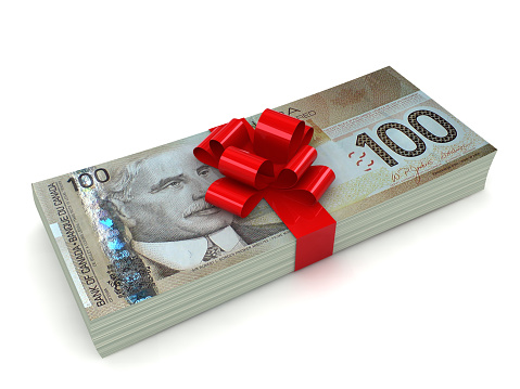 Canadian dollar money gift